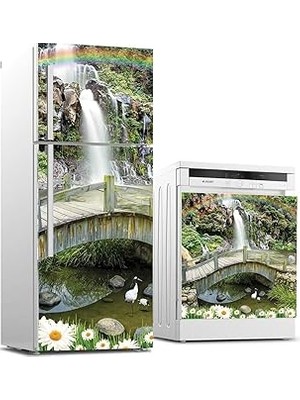 Nacario Buzdolabı ve Bulaşık Makinası Beyaz Eşya Sticker Kaplama Köprü Şelale