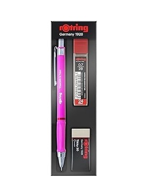 Nacario Rotring Visuclick+ Min Silgi Okul Seti 0,7mm-Opak Pembe