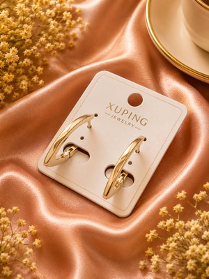 Jammy Jewerly Gold Kalın Halka Çelik Küpe – Klasik ve Zamansız Tasarım