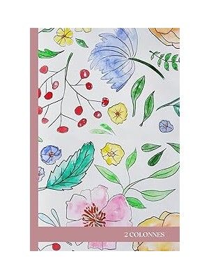 Nacario Cahier De 300 Pages 2 Colonnes: Cahier Relié À Couverture Rigide, Imprimé Petits Carreaux