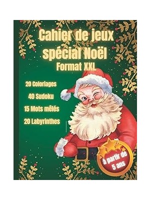 Nacario Independently Published Cahier De Jeux Spécial Noël 82 Pages: Format Xxl, Cahier D'exercic