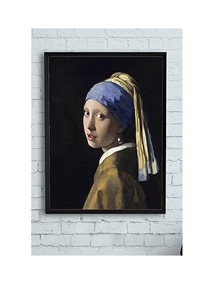 Nacario Postermanya (PSTER11832) Johannes Vermeer - Inci Küpeli Kız Sanatsal Çerçeveli Tablo (40
