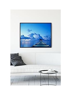 Nacario Postermanya (PSTER10742) Masmavi Deniz Manzara Çerçeveli Tablo (30 x 40CM)