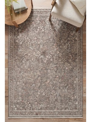 TCH Home Living Mira Vintage Bambu Polyester Eskitme Iskandinav Desenli Soft Dokuma Halı Salon Mutfak Oturma Yatak Odası Koridor Halısı
