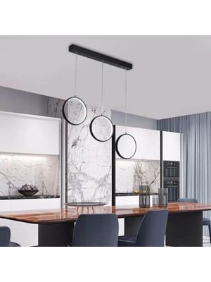Empressco Üçlü Modern Sarkıt LED Avize, Beyaz Işık, Salon ve Mutfak Dekoru