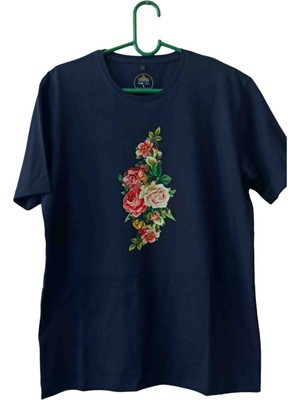 Ervo Reklam Özel Tasarım T-Shirt Gül Resimli