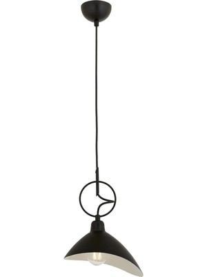 Empressco Modern Siyah Metal Avize, E27, 80 cm Yüksekliği, 24X20 cm Boyutlarda