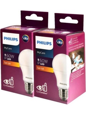 Empressco Enerji Tasarruflu LED Ampul 9-60W E27 Sarı Işık 2'li Set