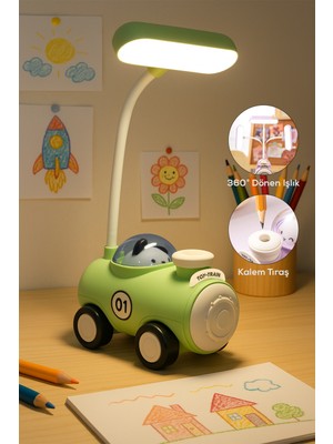 Empressco 360° Dönen Kalem Traş LED Gece Lambası, Yeşil, Şık ve Pratik Tasarım