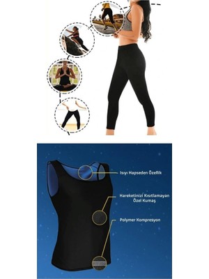 Marsilyan Termal Sauna Tayt + Atlet Takım ( L )  Neotex Terletme Takımı