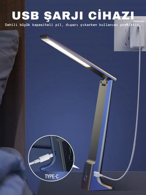 Empressco Dokunmatik LED Masa Lambası, 3 Renkli ve Kısılabilir, Şık Dekoratif Işık