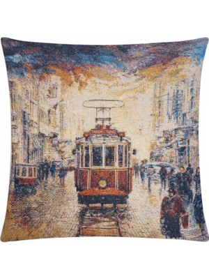 Melih Aksu Goblen Kırlent Yastık Kılıfı 43X43 cm Dekoratif Yastık Kılıfı (Iç Dolgusuz)