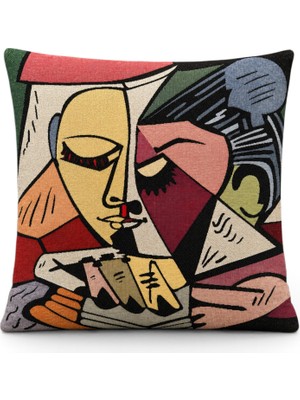 Melih Aksu Goblen Kırlent Yastık Kılıfı 43X43 cm Dekoratif Yastık Kılıfı (Iç Dolgusuz)