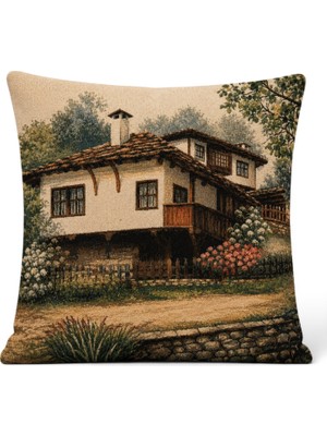 Melih Aksu Goblen Kırlent Yastık Kılıfı 43X43 cm Dekoratif Yastık Kılıfı (Iç Dolgusuz)
