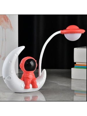 Empressco Çocuklar Için Astronot Ay Gece Lambası, USB Şarjlı, LED Işık, Dekoratif