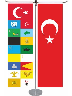 Empressco Türk Devletleri ve Türk Bayrağı T Model Masa Bayrak Seti - Fiyatı, Yorumları