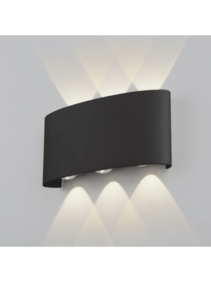 Empressco 10W Iki Yönlü LED Duvar Aplikası Gün Işığı Siyah IP44 CT-8011