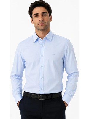 Modaplaza Erkek Uzun Kol Armürlü Slimfit Gömlek