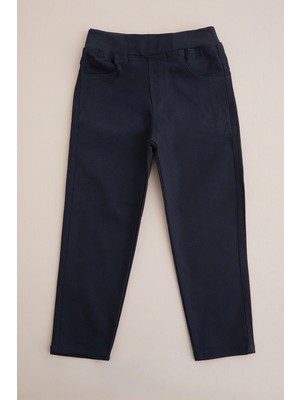 FullaModa Beli Bağcıklı Gabardin Kumaş Unisex Çocuk Pantolon