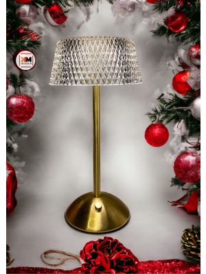 Empressco Kristal Kirpi Abajur, LED Yılbaşı Masa Lambası, Dokunmatik, 3 Renk Modu