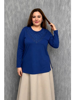 Modaplaza Kadın Taşlı Nakışlı Anne Bluz 008