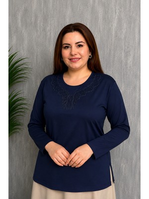 Modaplaza Kadın Taşlı Nakışlı Anne Bluz 007