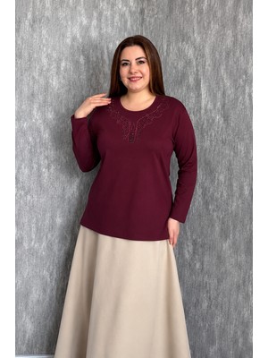 Modaplaza Kadın Taşlı Nakışlı Anne Bluz 007