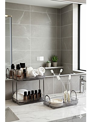 Empressco Banyo Düzenleyici Organizer Banyo Rafı Duman Gri Set - Fiyatı, Yorumları