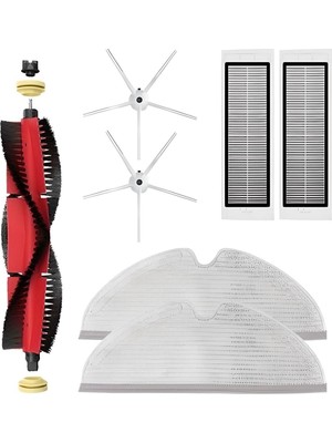 Roborock S5 Max Beyaz Set - Fırça Perdeli Hepa Filtre Tam Yüzey Mop - Uyumlu Yenileme Seti