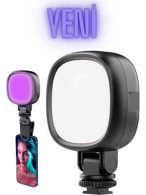 Empressco Portatif Rgb Video Işığı, Telefon ve Kamera Uyumlu, Şarjlı, Ayarlanabilir LED Lamba