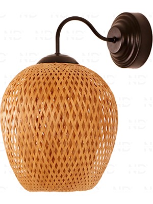 Empressco Modern Siyah Bambu Aplik 25X25X40 Cm, Şık ve Şıklık Katıcı Tasarım