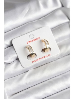 Clariss 14K Gold Renk Kaplama cm Kadın Küpe