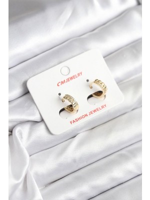 Clariss 14K Gold Renk Kaplama cm Kadın Küpe