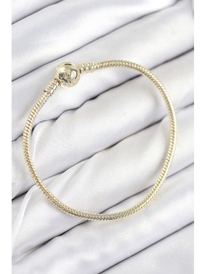 Clariss Pirinç Charm Topcuk Model Gold Renk Kadın Bileklik