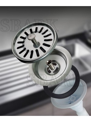 Empressco Körüklü Büyük Lavabo Evye Gider Sifonu Çöpmak Paslanmaz Geniş Ağızlı Stoplu Süzgeç - Fiyatı, Yorumları