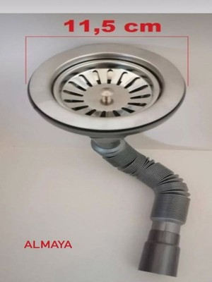 Empressco Çöpmak Lavabo ve Eviye Sifonu Geniş Ağızlı Evye ve Lavabo Gider Borusu - Ürün Çapı 11,5 cm - Fiyatı, Yorumları