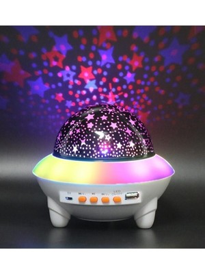 Empressco Renkli LED Işıklı Kablosuz Bluetooth Hoparlör, Crystal Tasarım
