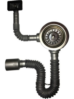 Empressco Çöpmak (11,5cm) Taşmalı Körüklü Evye Lavabo Sifonu - Gri - Fiyatı, Yorumları