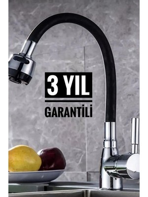Empressco Viosa 3 Yıl Garantili Oynar Başlıklı Spiral Siyah Kubar Lavabo, Mutfak Esnek Musluk - Fiyatı, Yorumları