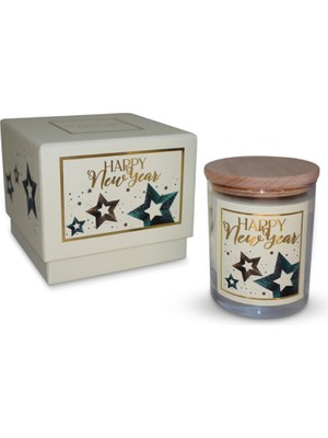 Belirtilmemiş Charm Lab Candle – Yılbaşı Hediyesi, Ahşap ve Baharatlı Sandal Kokulu, Doğal Bio Balmum, 135 G Koku