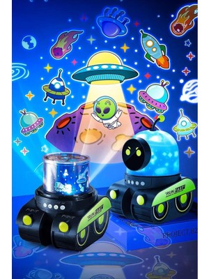 Empressco Rüya Gibi Gece Lambası ve Projektör, Robot Şekli, Müzikli, Eğlenceli Işık