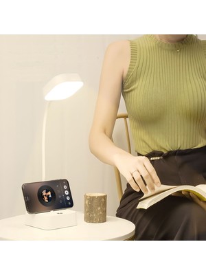 Empressco Yeşil Şarjlı Masa Lambası, Dokunmatik, 20 Led, Kademeli Işık, Esnek Tasarım