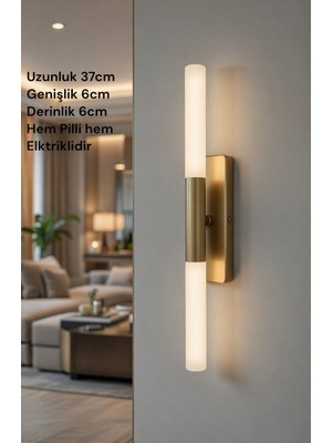 Empressco Modern Eskitme Günışığı Ledli 37 cm Duvar Aplikası