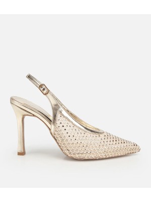 Hotiç 01AYH320880A540 KADIN Gold Taş Detaylı Arkası Açık Stiletto