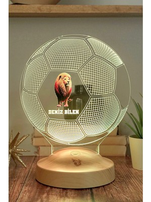 Empressco Kişiye Özel LED Gece Lambası, Futbol Topu Tasarımı, Taraftar Hediyesi