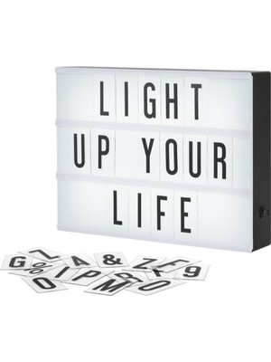 Empressco A4 LED Işık Mesaj Panosu, 96 Harfli Işıklı Dekorasyon