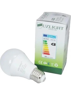 Uzlight 10W E27 LED Ampul 3000K Gün Işığı Tasarruflu Ampul