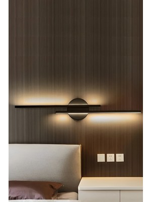 Empressco Şık Siyah Duvar Aplik 35CM+35CM Sarı 3000K Işık, Modern Dekorasyon