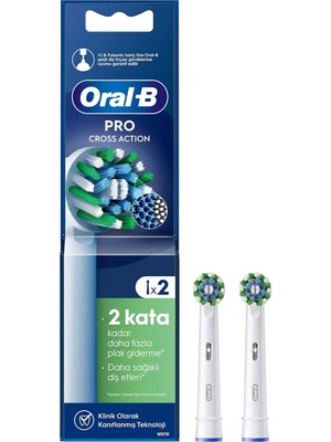 Oral-B Şarjlı Diş Fırçası Yedek Başlığı Cross Action X-Filament 2 adet ürün