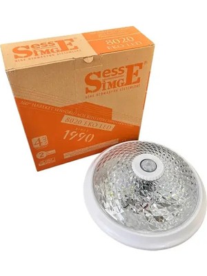Simge 360 Derece Hareket Sensörlü E27 Duylu Tavan Armatürü Plastik 5010
